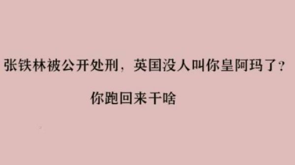 张铁林被公开处刑，英国没人叫你皇阿玛了？你跑回来干啥