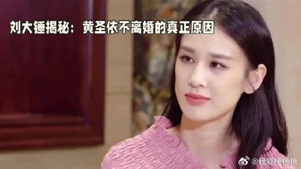 刘大锤揭秘：黄圣依不离婚的真正原因